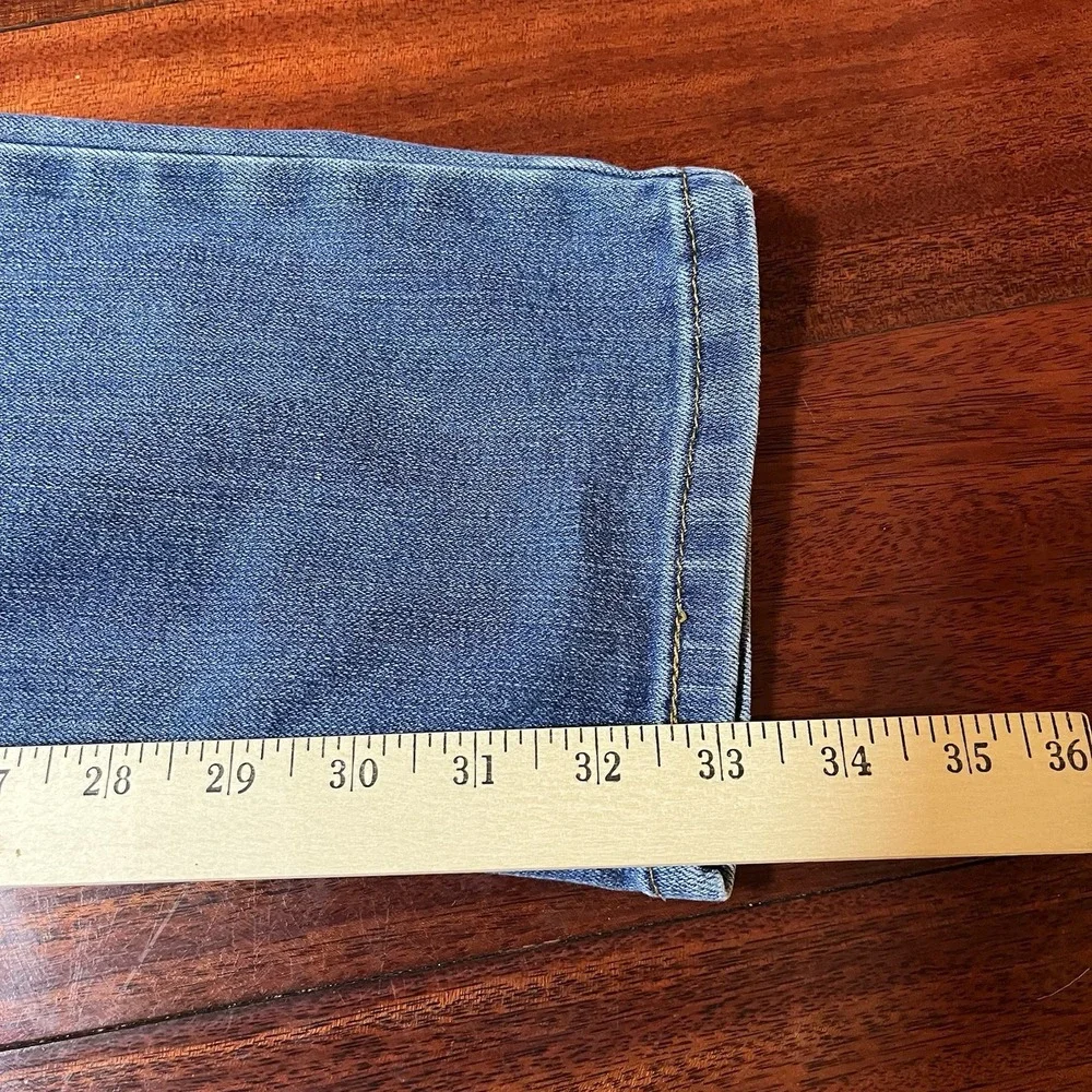 Levis Jeans Men 32x34 Blue Slim Fit Denim Workwear Medium Wash Fade Grunge